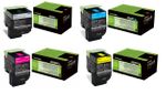 Lexmark 802X 4 Colour Extra High Capacity Return Program Toner Cartridge Multipack