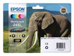 Epson 24XL 6 Colour High Capacity Ink Cartridge Multipack (T2438 Elephant)