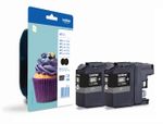 Brother LC123BK Black Ink Cartridge Twin Pack (LC123BKBP2)