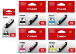 Canon PGI-570XL / CLI-571XL High Capacity 2 x Black & 3 x Colour Ink Cartridge Multipack