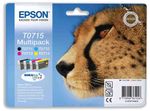 Epson T0715 4-Colour Ink Cartridges Multipack - (Cheetah)