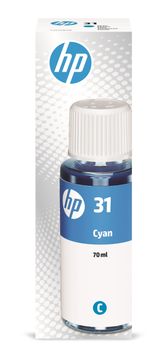 HP 31 Cyan Ink Bottle - (1VU26AE)