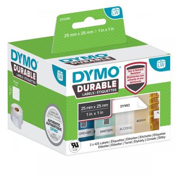 Dymo LabelWriter 2112286 Black on White Adhesive Labels 25mm x 25mm
