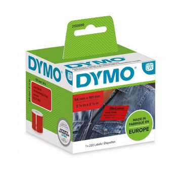 Dymo LabelWriter 2133399 Black on Red Self-Adhesive Labels 54mm x 101mm