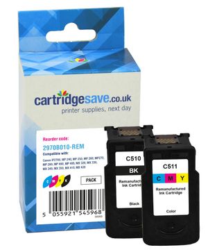 Compatible Canon PG-510 / CL-511 Black & Tri-Colour Ink Cartridge Multipack (2970B010)