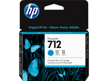HP 712 Cyan Ink Cartridge - (3ED67A)