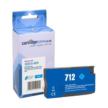 Compatible HP 712 Cyan Ink Cartridge - (3ED67A)