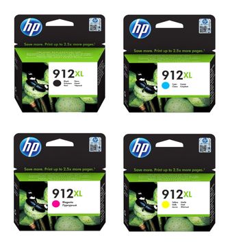 HP 912XL High Capacity 4 Colour Ink Cartridge Multipack (3YP34AE)