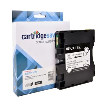 Compatible Ricoh GC41K Standard Capacity Black Gel Ink Cartridge - (405761 Non Sublimation)