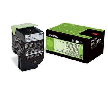 Lexmark 802K Black Return Program Toner Cartridge - (80C20K0)