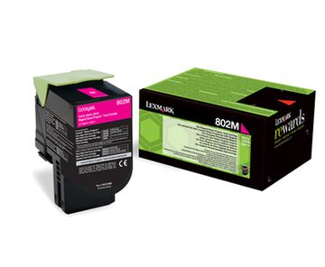 Lexmark 802M Magenta Return Program Toner Cartridge - (80C20M0)