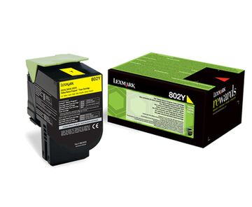 Lexmark 802Y Yellow Return Program Toner Cartridge - (80C20Y0)
