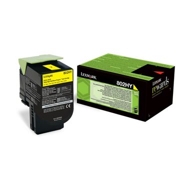 Lexmark 802HY High Capacity Yellow Return Program Toner Cartridge - (80C2HY0)