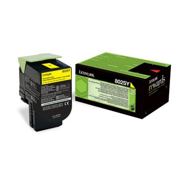 Lexmark 802SY Yellow Return Program Toner Cartridge - (80C2SY0)