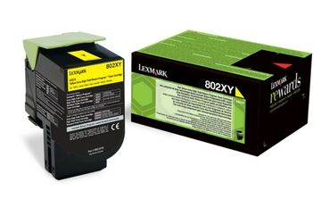 Lexmark 802XY Extra High Capacity Yellow Return Program Toner Cartridge - (80C2XY0)