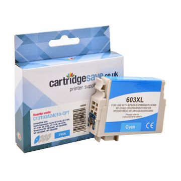 Compatible Epson 603XL Cyan Ink Cartridge - (C13T03A24010)
