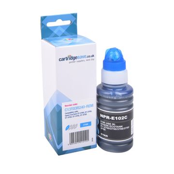 Compatible Epson 102 Cyan Ecotank Ink Bottle - (C13T03R240)