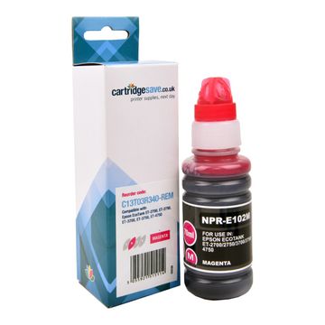Compatible Epson 102 Magenta Ecotank Ink Bottle - (C13T03R340)