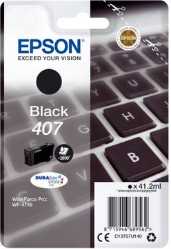 Epson 407 Black Ink Cartridge - (C13T07U140)