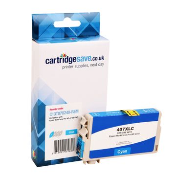 Compatible Epson 407 Cyan Ink Cartridge - (C13T07U240)