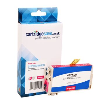 Compatible Epson 407 Magenta Ink Cartridge - (C13T07U340)