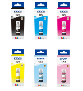 Epson 107 6 Colour Ink Bottle Multipack - (C13T09B)