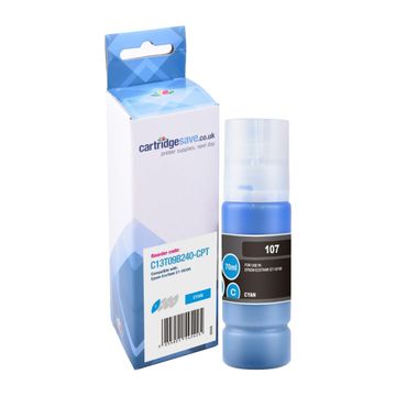 Compatible Epson 107 Cyan Ink Bottle - (C13T09B240)