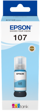 Epson 107 Light Cyan Ink Bottle - (C13T09B540)