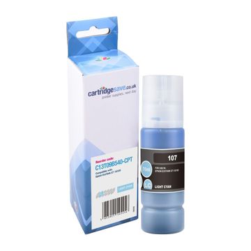 Compatible Epson 107 Light Cyan Ink Bottle - (C13T09B540)