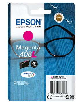 Epson DURABrite Ultra 408L High Capacity Magenta Ink Cartridge - (C13T09K34010)