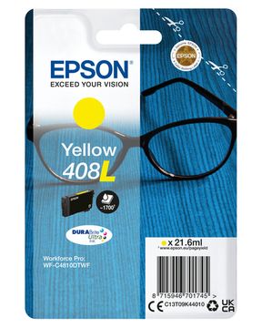 Epson DURABrite Ultra 408L High Capacity Yellow Ink Cartridge - (C13T09K44010)