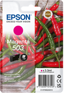 Epson 503 Magenta Ink Cartridge - (C13T09Q34010 Chilli)