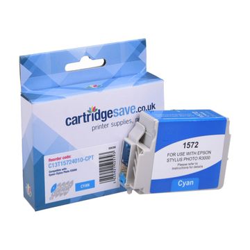 Compatible Epson T1572 Cyan Ink Cartridge - (C13T157240 Turtle)