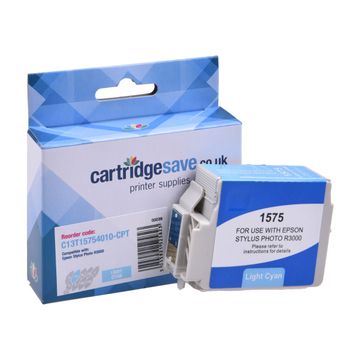 Compatible Epson T1575 Light Cyan Ink Cartridge - (C13T157540 Turtle)