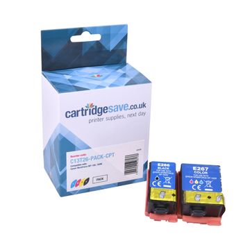 Compatible Epson 266 / 267 Black and Tricolour Ink Cartridge Multipack - (Globe)