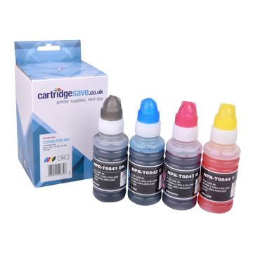 Compatible Epson T664 4 Colour Ink Bottle Pack