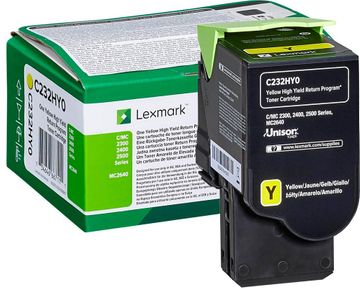 Lexmark C232HY0 High Capacity Yellow Return Program Toner Cartridge