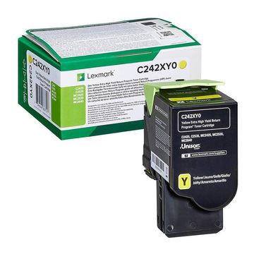 Lexmark C242XY0 Extra High Capacity Yellow Return Program Toner Cartridge