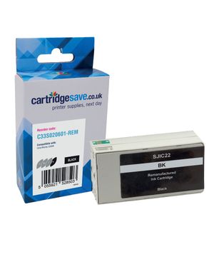 Compatible Epson SJIC22P(K) Black Ink Cartridge - (C33S020601)