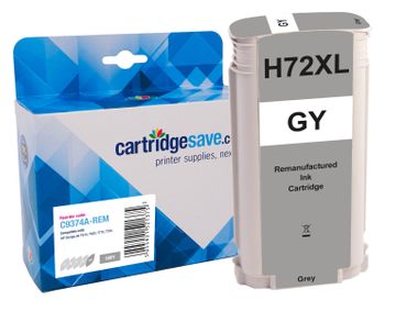 Compatible HP 72 High Capacity Grey Ink Cartridge - (Vivera C9374A)