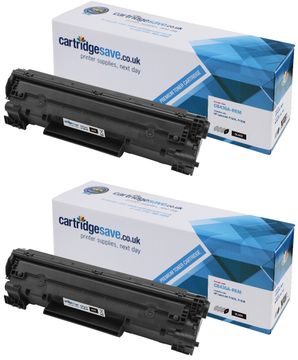 Compatible HP 35A Black Toner Cartridge Twin Pack - (CB435AD)