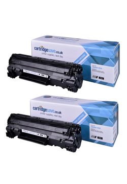 Compatible HP 36A Black Toner Cartridge Twin Pack - (CB436AD)