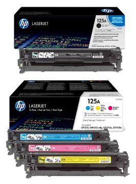 HP 125A 4 Colour Toner Cartridge Multipack (CB540A & CF373AM)