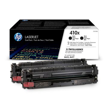 HP 410X High Capacity Black Cartridge Twin Pack - (CF410XD)