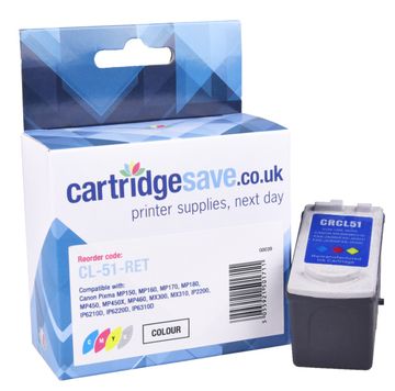 Compatible Canon CL-51 High Capacity Tri-Colour Ink Cartridge - (0618B001)
