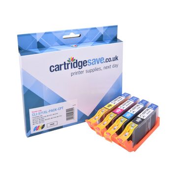 Compatible Canon CLI-571XL High Capacity 4 Colour Ink Cartridge Multipack