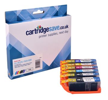 Compatible Canon CLI-581XXL Extra High Capacity 6 Colour Ink Cartridge Multipack