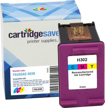 Compatible HP 302 Tri-Colour Ink Cartridge - (F6U65AE)