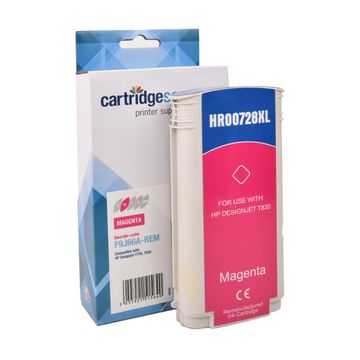 Compatible HP 728 Magenta High Capacity Ink Cartridge - (F9J66A)