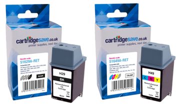 Compatible HP 29 / 49 High Capacity Black & Tri-Colour Ink Multipack